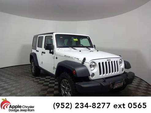 2016 Jeep Wrangler SUV Unlimited Rubicon (Bright White Clearcoat) for sale in Shakopee, MN