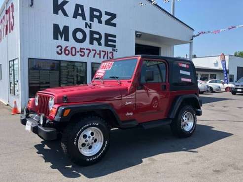 1998 Jeep Wrangler 2dr Sport 4WD 6Cyl 5Spd 94K Air Tilt Both Tops for sale in Longview, OR