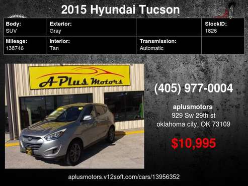 2015 Hyundai Tucson GLS 4dr SUV - - by dealer for sale in Oklahoma City, OK