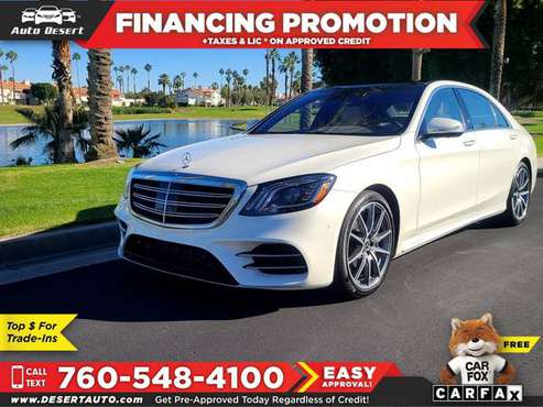 2018 Mercedes-Benz S 560 adaptive cruise control Only $1,359/mo!... for sale in Palm Desert , CA