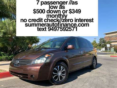 7 PASSENGER 2007 NISSAN QUEST SUV BAD CREDIT OK LOW DOWN PAYMENT OF... for sale in Costa Mesa, CA