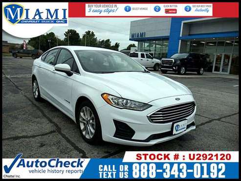 2019 Ford Fusion Hybrid SE SEDAN -EZ FINANCING -LOW DOWN! - cars &... for sale in Miami, MO
