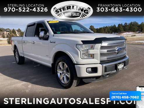 2016 Ford F-150 F150 F 150 4WD SuperCrew 145 Platinum - CALL/TEXT for sale in Sterling, CO
