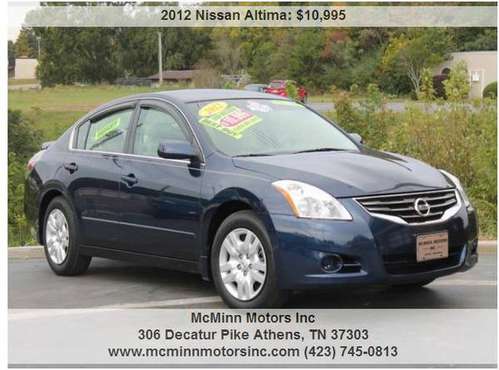 2012 Nissan Altima 2.5 S - One Owner! Only 49K Miles! Gets 32 MPG! for sale in Athens, TN