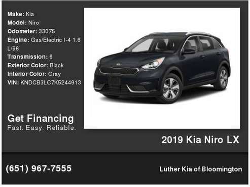2019 Kia Niro LX - - by dealer - vehicle automotive sale for sale in Bloomington, MN