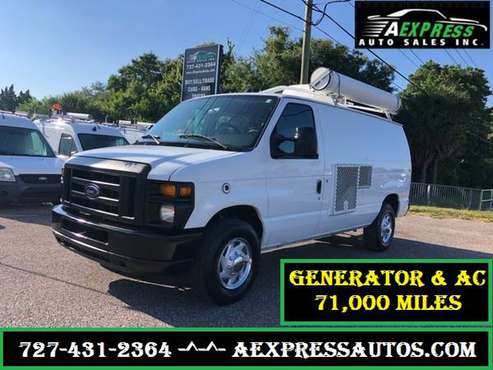 2008 FORD E350 CARGO VAN WITH GENERATOR AND ROOF TOP AC for sale in TARPON SPRINGS, FL 34689, FL
