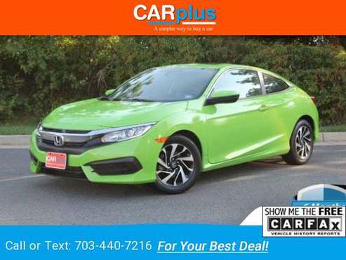 2016 Honda Civic Coupe LX-P coupe Energy Green Pearl for sale in CHANTILLY, District Of Columbia