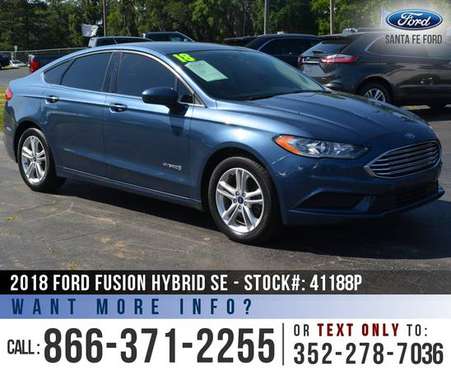 18 Ford Fusion Hybrid Camera, Bluetooth, Wi-Fi, SiriusXM for sale in Alachua, FL