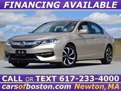 2017 HONDA ACCORD EX ROOF ONE OWNER 47k M 2 CAMERAS BEIGE ↑ GREAT DEAL for sale in Newton, MA