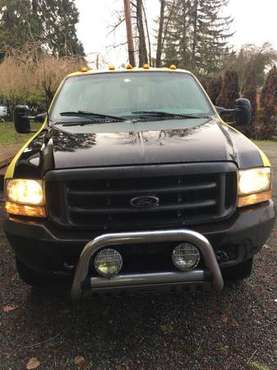 1999 f-450 4x4 crew cab dually flatbed 7 3 diesel 178k miles - cars for sale in Snohomish, WA