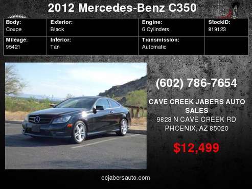 2012 Mercedes-Benz C350 Sport Coupe for sale in Phoenix, AZ