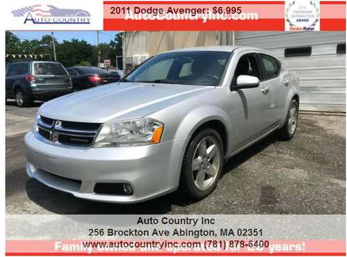 2011 DODGE AVENGER SXT, CHROME WHEELS, LEATHER , ROOF, IMMACULATE!! for sale in Abington, MA