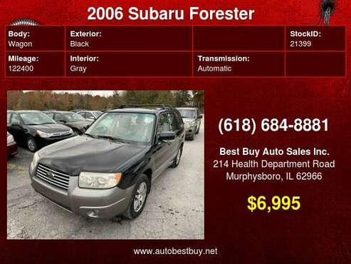 2006 Subaru Forester 2 5 X L L Bean Edition AWD 4dr Wagon Call for for sale in Murphysboro, IL