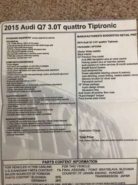2015 Audi Q7 3.0T Premium Plus (65k miles) for sale in Glen Allen, VA