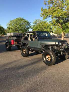 Jeep Wrangler and overlanding trailer for sale in Oakdale, CA