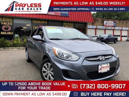 2017 Hyundai Accent SE FOR ONLY 174/mo! - - by dealer for sale in south amboy, NJ