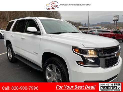 2016 Chevy Chevrolet Tahoe LT suv White - cars & trucks - by dealer... for sale in Marion, NC