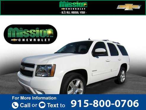 2013 Chevy Chevrolet Tahoe LS suv Summit White for sale in El Paso, TX