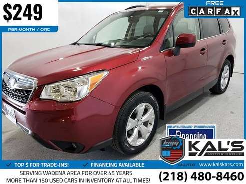 249/mo - 2014 Subaru Forester 25i Limited AWDWagon for sale in Wadena, ND