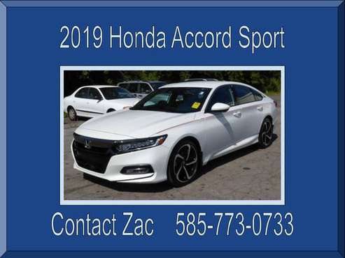 2019 WHITE HONDA ACCORD TURBO SPORT - Florida Car - cars & trucks -... for sale in Bloomfield, NY
