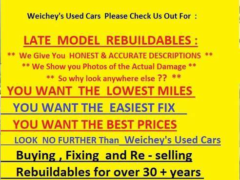 2016 Ford F150 4x4 Late Model Rebuildable s at Weichey s Used Cars for sale in Fenelton, PA