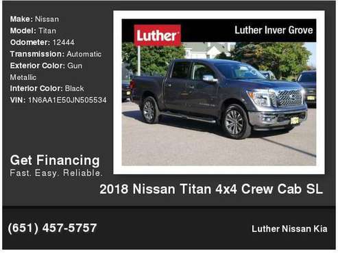 2018 Nissan Titan 4x4 Crew Cab SL for sale in Inver Grove Heights, MN