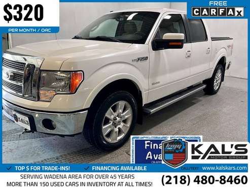 320/mo - 2011 Ford F150 F 150 F-150 Lariat 4x4SuperCrew Styleside for sale in Wadena, MN