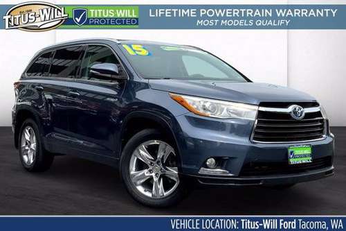 2015 Toyota Highlander Hybrid AWD All Wheel Drive Electric Limited for sale in Tacoma, WA