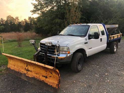 2004 Ford F-350 Flat bed Snow plow and sander - cars & trucks - by... for sale in Leesburg, District Of Columbia