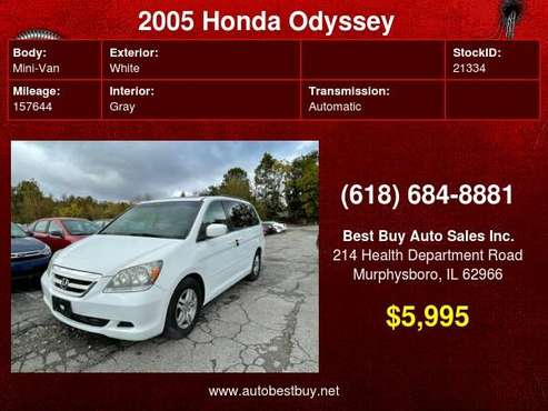 2005 Honda Odyssey EX L w/DVD 4dr Mini Van Call for Steve or Dean for sale in Murphysboro, IL