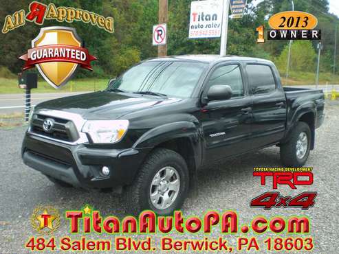 WE FINANCE 2013 Toyota Tacoma TRD Off-Road 100K mi Dul Cab $2000 Down for sale in Berwick, PA