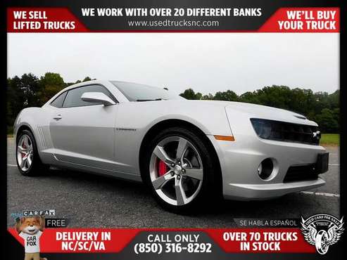 263/mo - 2012 Chevrolet Camaro SS 2dr Coupe w/2SS FOR ONLY - cars & for sale in KERNERSVILLE, NC