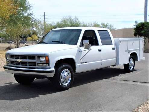 2000 CHEVY C3500 CREW CAB SERVICE BODY UTILITY BED WORK TRUCK - cars for sale in Phoenix, TX