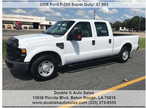 2008 FORD F250 SUPER DUTY XL CREW CAB ALL LEATHER for sale in Baton Rouge , LA