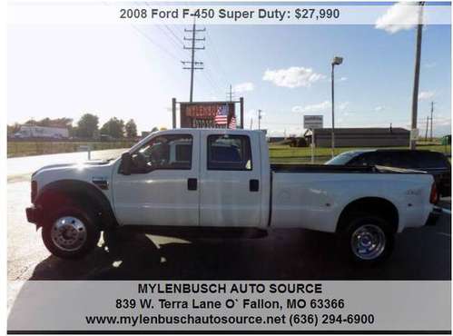 2008 FORD F-450 CREW CAB DUALLY LONG BED 4X4 for sale in O Fallon, MO
