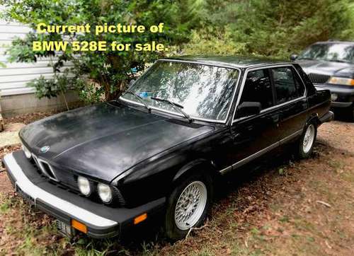 BMW 528E for sale. Car, black, 5 speed transmission, 6 cylind. engine for sale in Jacksonville, NC