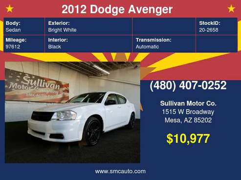 2012 Dodge Avenger SXT Plus - cars & trucks - by dealer - vehicle... for sale in Mesa, AZ