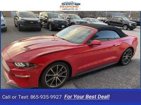 2018 Ford Mustang EcoBoost Premium Convertible Race Red - cars & for sale in LaFollette, TN