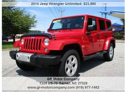 2014 Jeep Wrangler Unlimited Sahara-4 door, Hard Top, NEW Tires, HOT! for sale in Garner, NC
