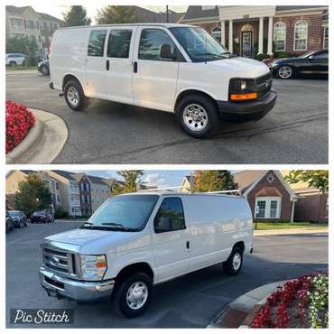2 cargo vans for sale ford e250 and a Chevy express for sale in Almont, MI