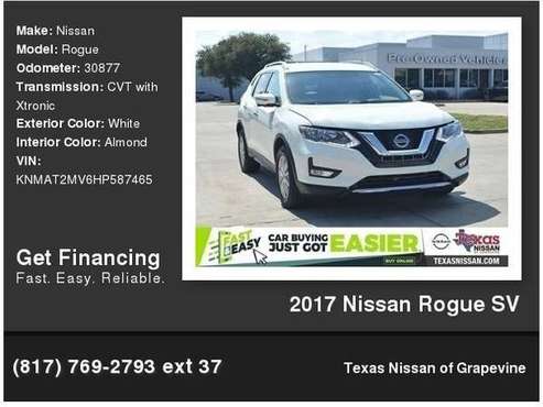 2017 Nissan Rogue SV - - by dealer - vehicle for sale in GRAPEVINE, TX