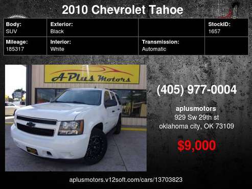 2010 Chevrolet Tahoe LS 4x4 4dr SUV - cars & trucks - by dealer -... for sale in Oklahoma City, OK