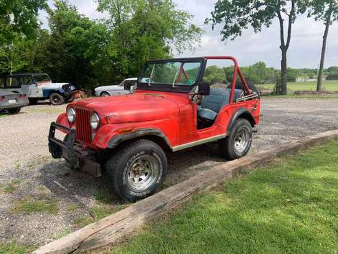 1976 Jeep CJ5 Firecracker Red w/Blue Levi s package for sale in Anna, TX