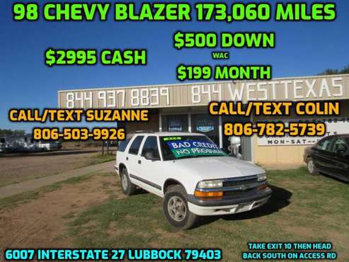 1998 CHEVROLET BLAZER for sale in Lubbock, TX