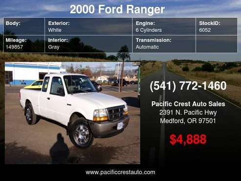 2000 Ford Ranger Supercab 2wd - - by dealer - vehicle for sale in Medford, OR