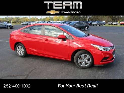 2017 Chevy Chevrolet Cruze LS sedan Red - cars & trucks - by dealer... for sale in Swansboro, NC