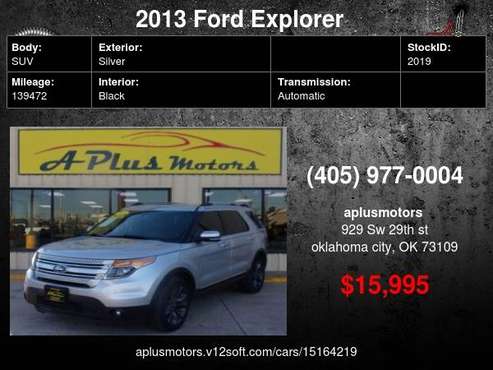 2013 Ford Explorer Limited AWD 4dr SUV - - by dealer for sale in Oklahoma City, OK