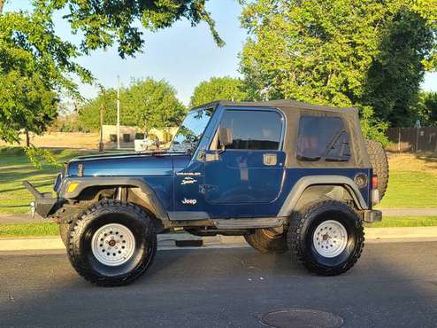 2000 Jeep Wrangler TJ, lifted, winch bumper, 35 mud tires, clean! for sale in Ivanhoe, CA