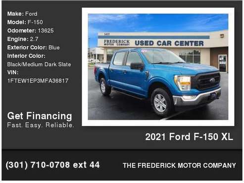2021 Ford F-150 XL - - by dealer - vehicle automotive for sale in Frederick, MD