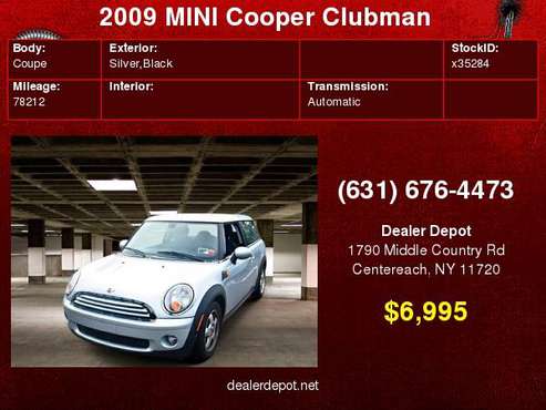 2009 MINI Cooper Clubman 2dr Cpe for sale in Centereach, NY